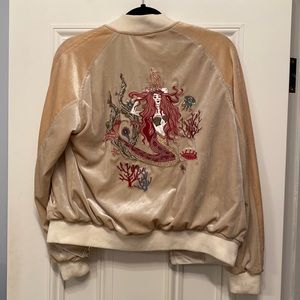 Mermaid embroidered bomber jacket